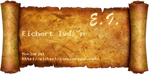 Eichert Iván névjegykártya